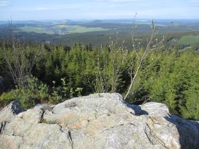 Ausblick vom Amtsfelsen bei der Fichtelberg-Joggingtour 2012