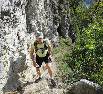 Laufen auf Trails also Trampelpfaden