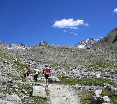 Laufen auf Trails also Trampelpfaden
