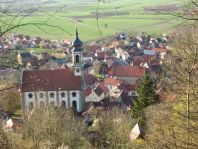 Joggingtour am 02. April 2011 am Steigerwaldpanoramaweg Etappe 4 von Handthal nach Castell 