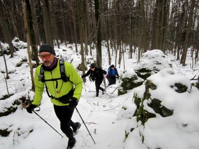 Eiszapfen im Quackenschloss beim Frnkische Schweiz Abenteuertrail 2013