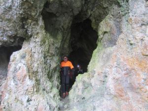 Heinrichsgrotte beim Frnkische Schweiz Abenteuertrail am 12.10.2013