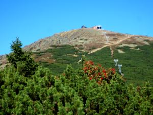 Schneekoppe bei Joggingtour im Riesengebirge auf die Schneekoppe am 03.10.2013